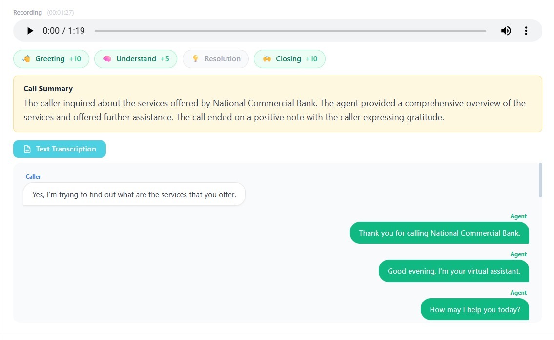 AI Call Transcription and Summarization