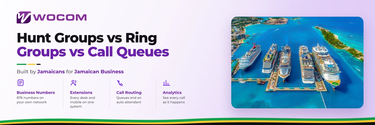 Hunt Groups vs Ring Groups vs Call Queues: Which Call Routing Does Your Jamaica Business Need?