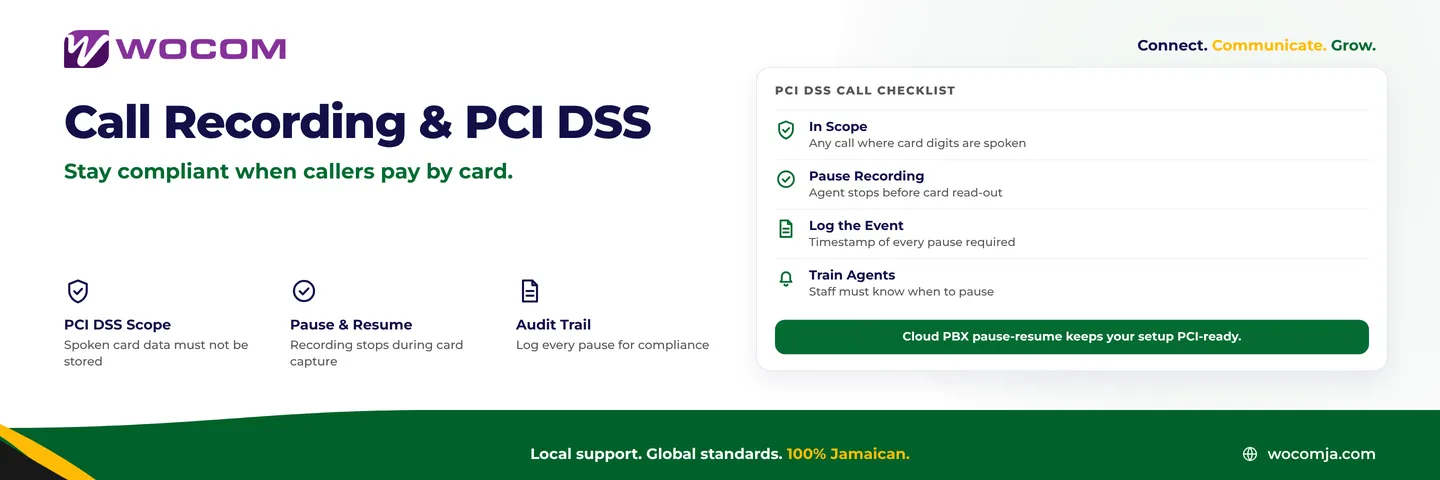 PCI DSS and Call Recording Jamaica: What Every Business Taking Card Payments Needs to Know
