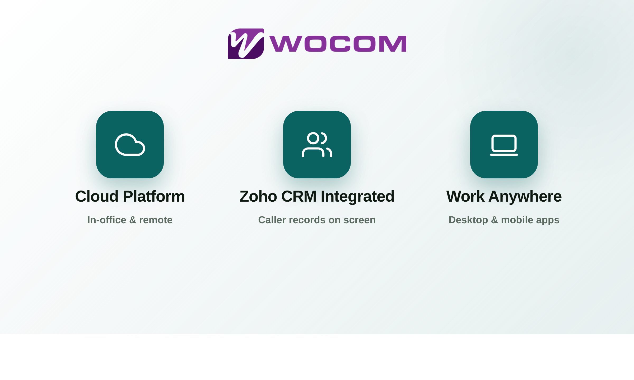 JSEZA WOCOM cloud and Zoho CRM integration