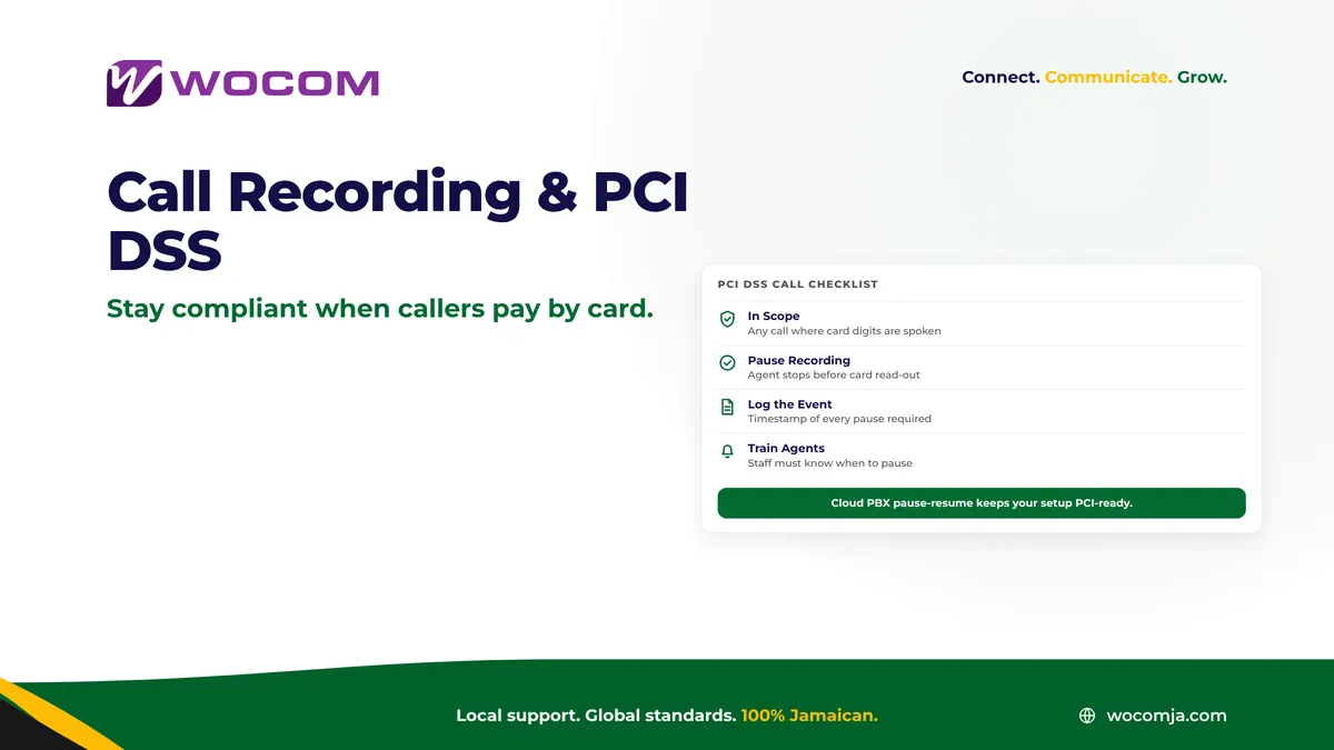 PCI DSS and Call Recording Jamaica: What Every Business Taking Card Payments Needs to Know