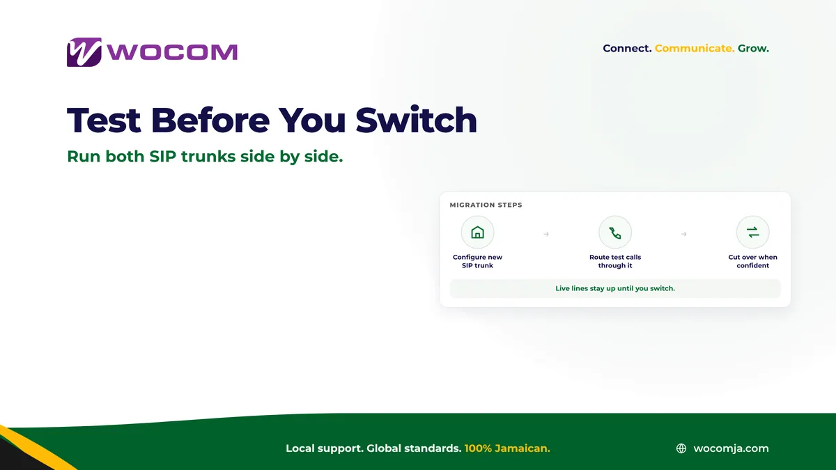 SIP Trunk Parallel Running Jamaica: Test Your New Provider Without Cutting Over Cold
