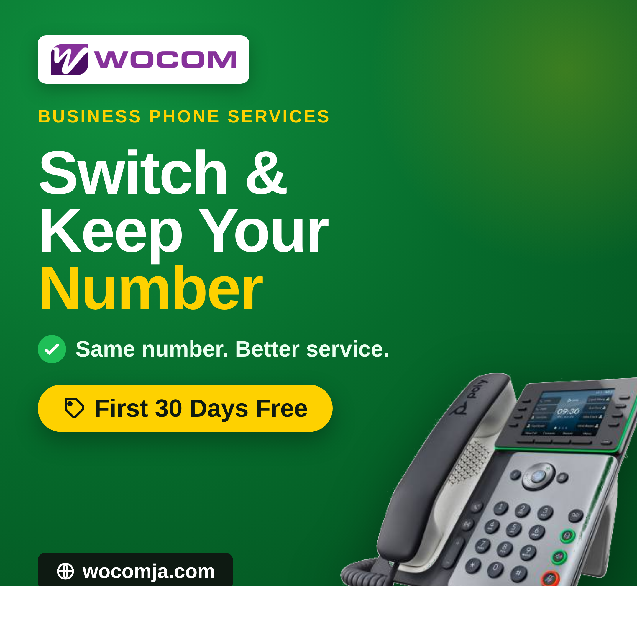 WOCOM — Switch and keep your number